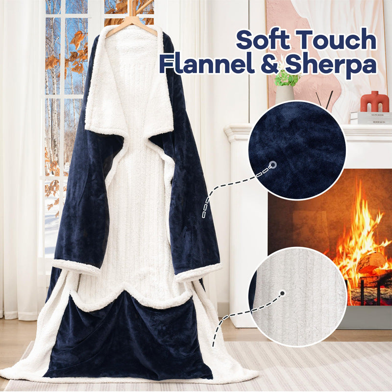 Wearable electric heating blanket