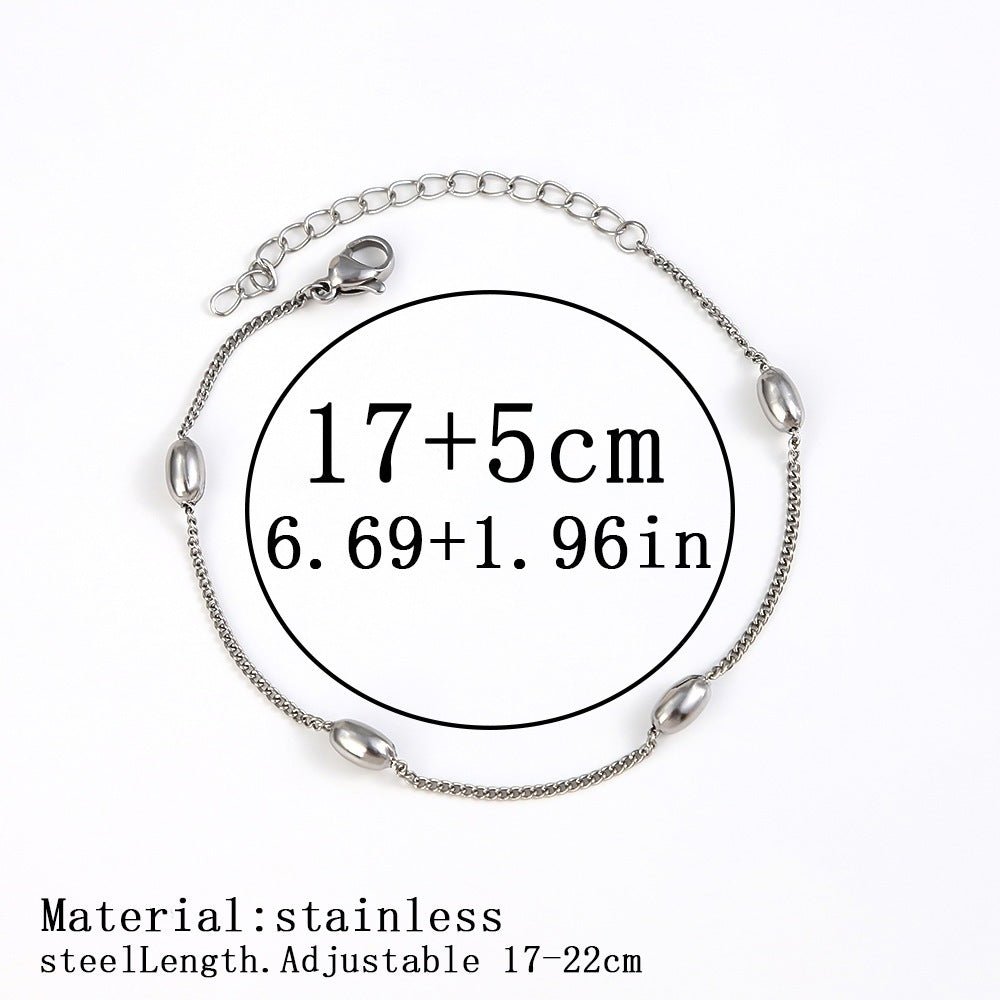 316L Titanium Steel Bracelet Waterproof Hypoallergenic Gold Plated Chain Jewelry for Men Women Unisex Fashion Accessories