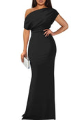 Elegant Sleeveless Off-Shoulder Formal Dress