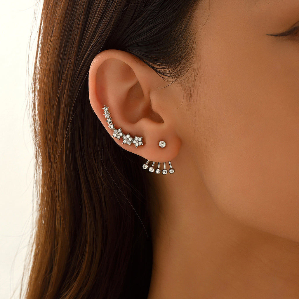 Zircon Studded Starry Sky Earrings