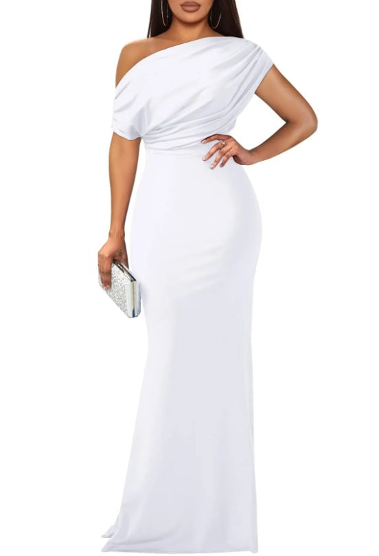 Elegant Sleeveless Off-Shoulder Formal Dress