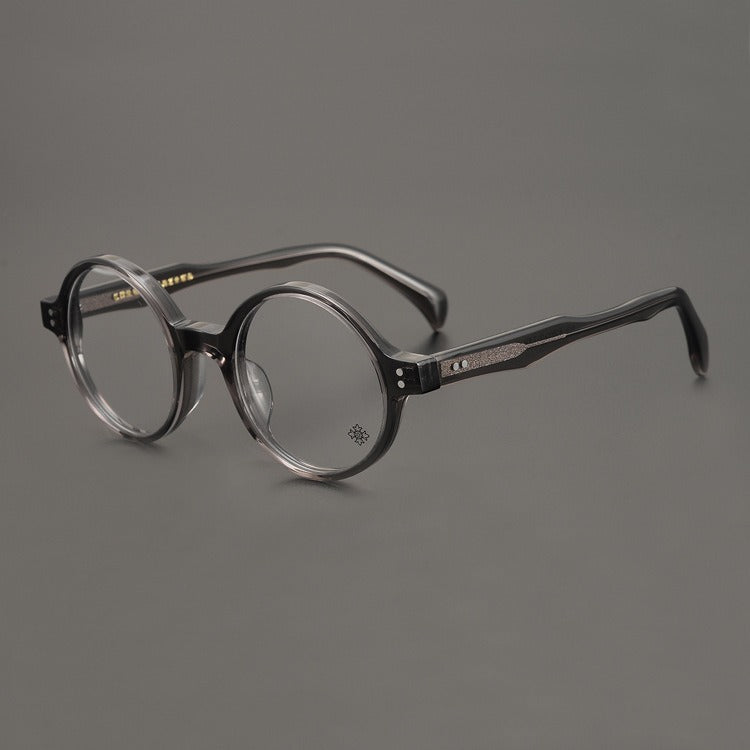 Transparent Round Resin Glasses Frame Anti Blue Light Retro Style