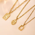 Geometric Layered Stainless Steel Necklace