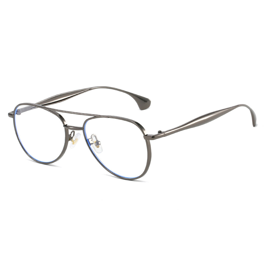 Double-Beam Gradient Metal Frame Sunglasses