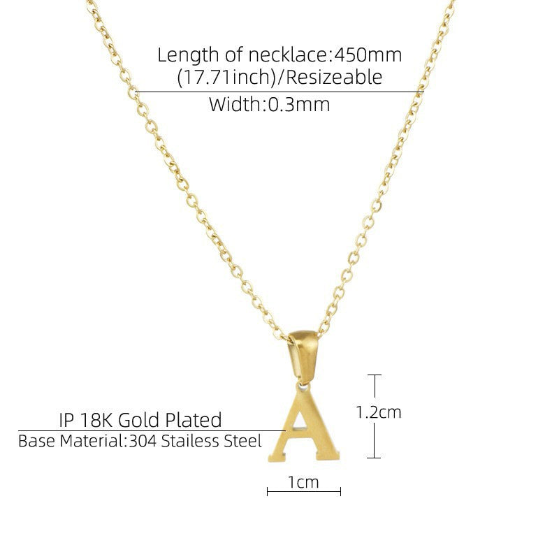 Alphabet Pendant Necklace
