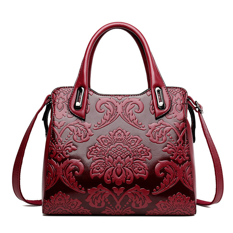 Chinese Style Embossed Women Shoulder Bag