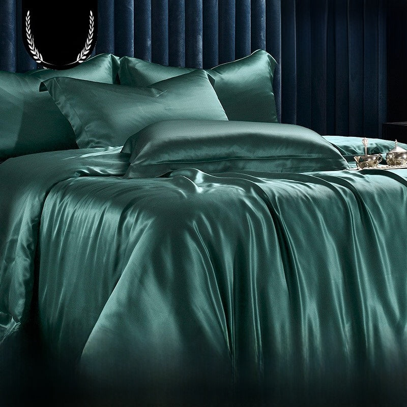 Heavy Weight Double-Sided Imitation Silk Four-Piece Set