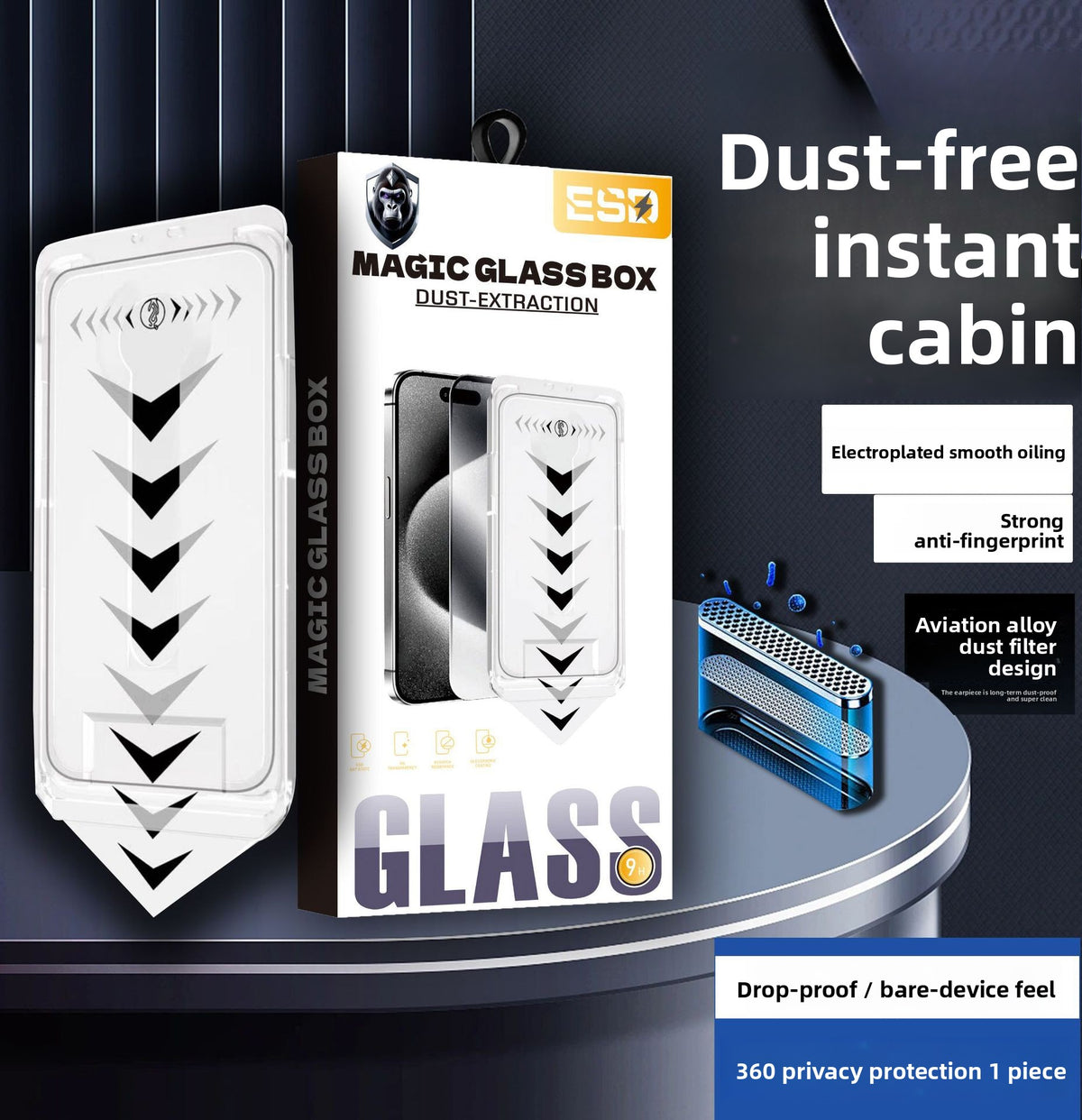 Anti-spy electroplated mobile phone film