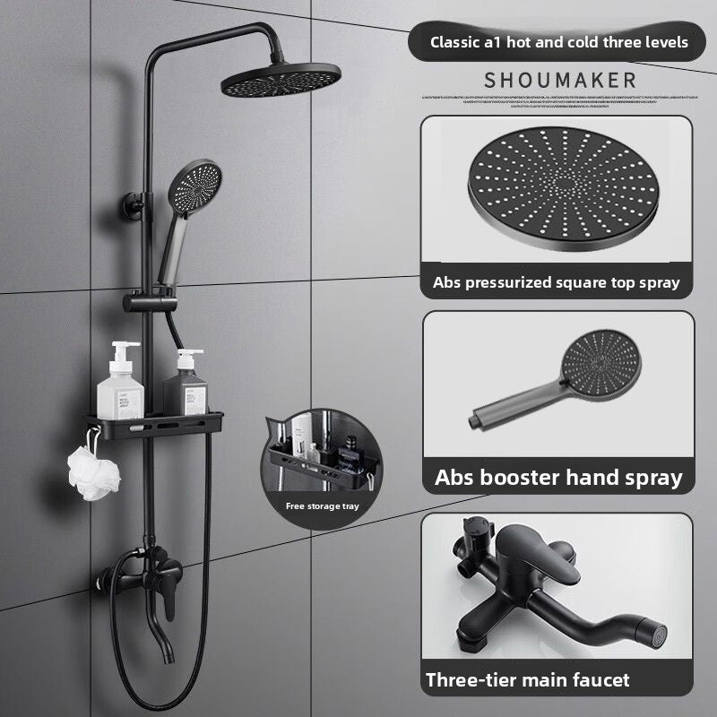 Brass Shower Set with Pressure Boosting Function