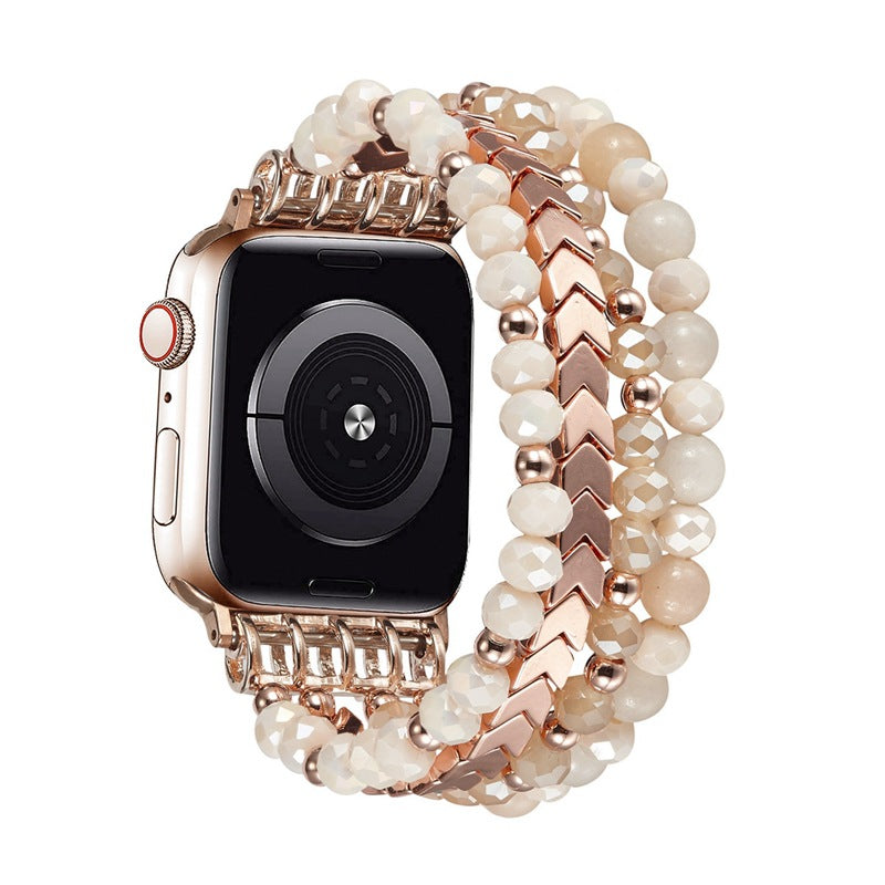 Apple Watch Jewelry Beaded Strap with Arrow Design