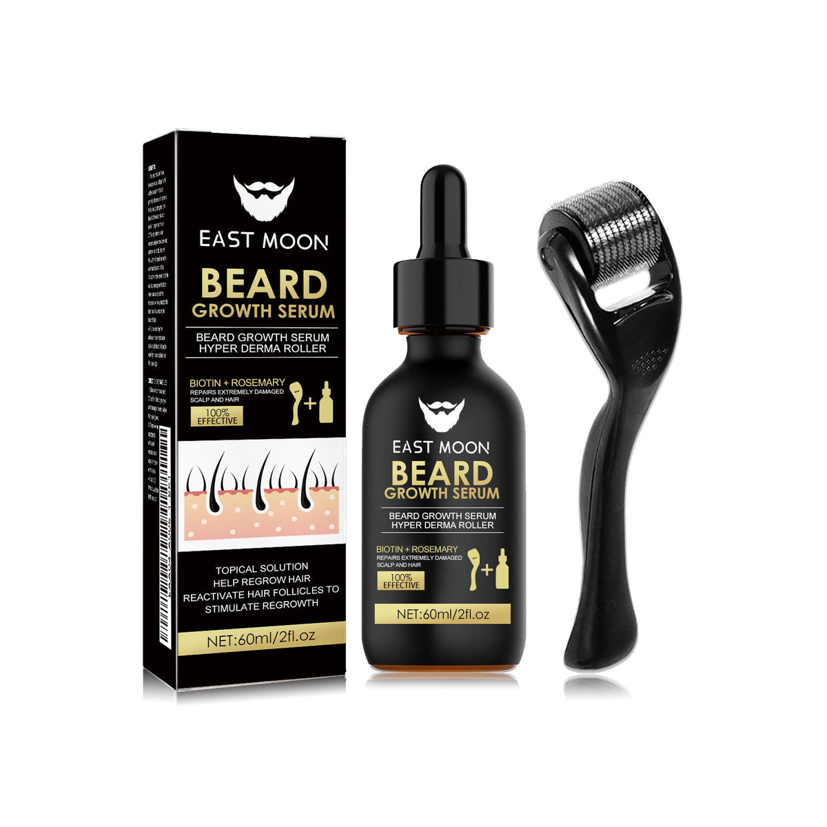 Beard Care Essence Set with Facial Roller