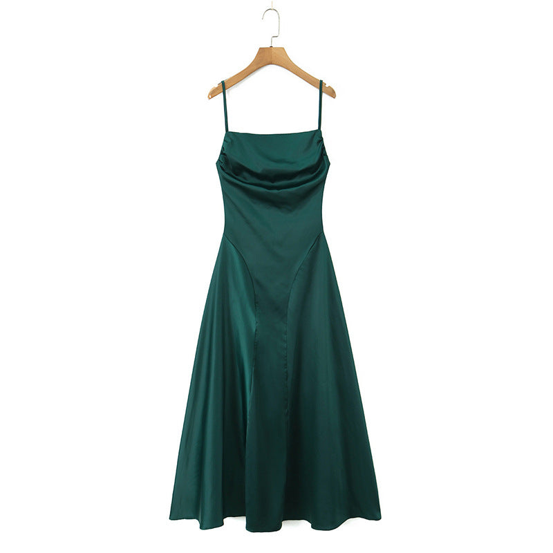 Cross-Back Lace-Up Hollow-Out Strap Dress