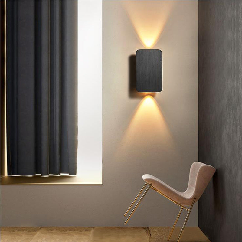 Nordic Brushed Aluminum LED Wall Lamp Up Down Light for Bedroom Living Room
