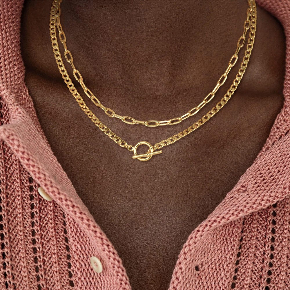 Fashion Imitation Pearl Layered Necklace with Heart Pendant for Women Men