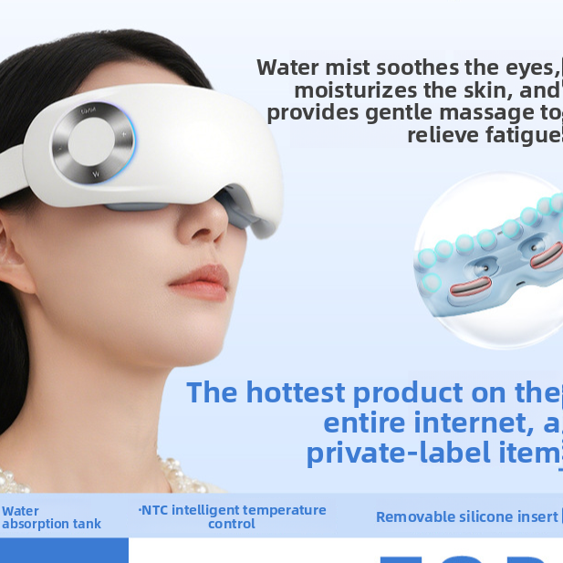 Smart Eye Massager with Heat Therapy and Bluetooth