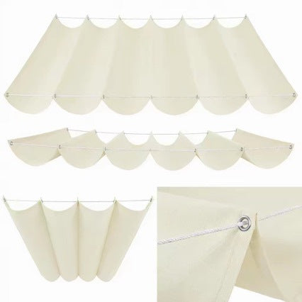 Outdoor Retractable Awning Sun Rain Protection Canopy