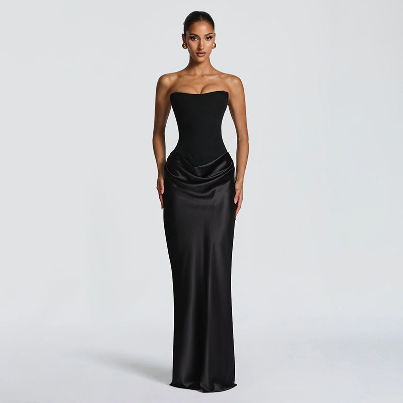 Elegant Sleeveless Patchwork Backless Bodycon Dress