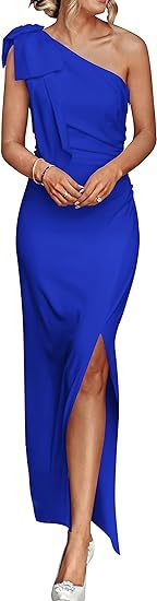 One Shoulder Evening Banquet Dress