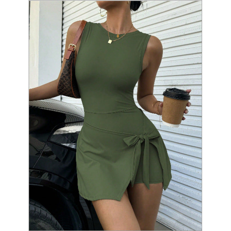 Womens Two Piece Anti Exposure Tennis Dress