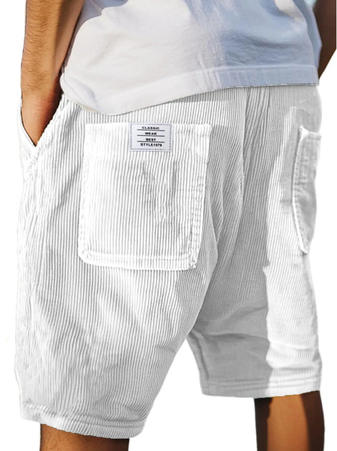 New Style Cross-Border Foreign Trade Men's Fashion American-Style Multi-Pocket Vintage Corduroy Shorts