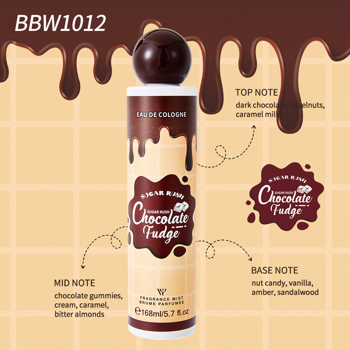 Long-Lasting Chocolate Cream Body Spray