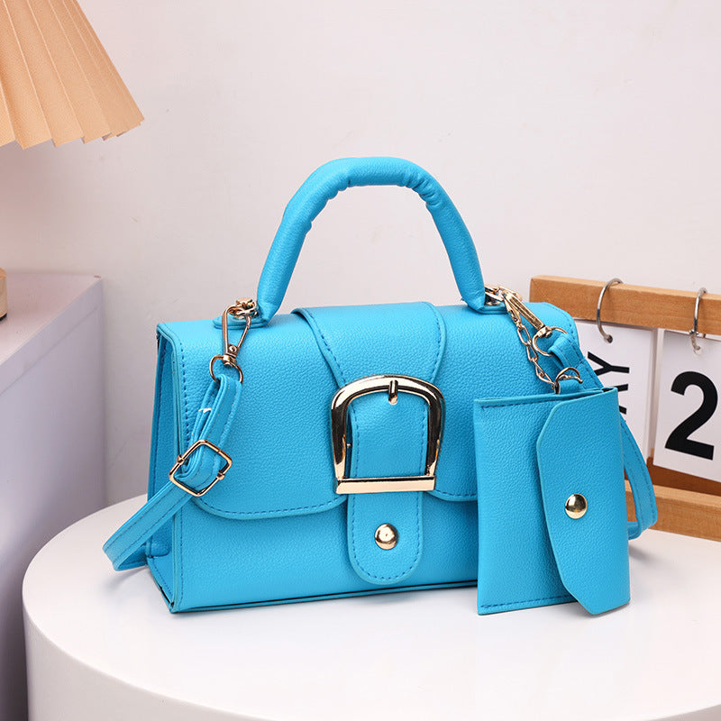 Retro Candy Color Square Crossbody Bag