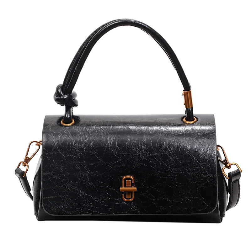 Oil-Waxed Leather Crossbody Shoulder Bag