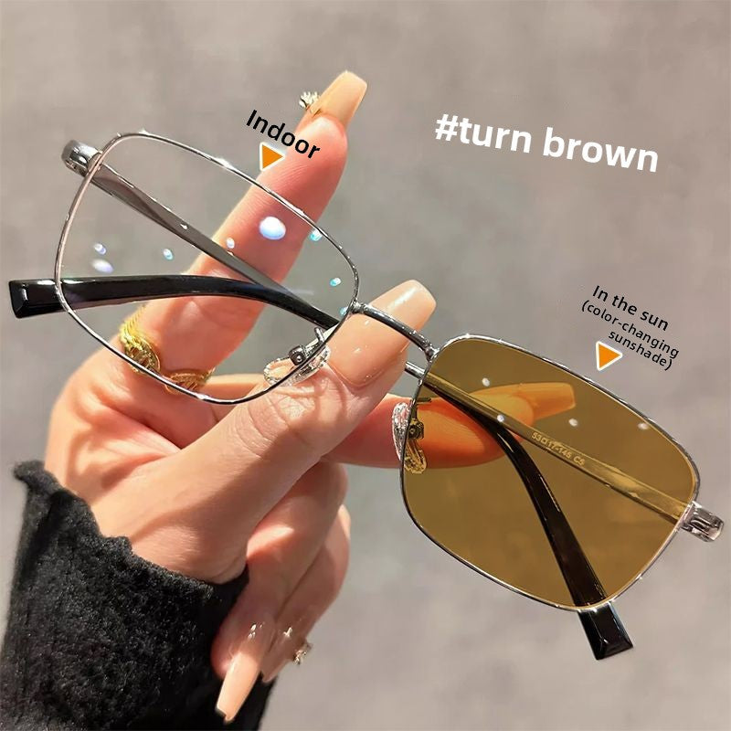 Metal Photochromic Anti-Blue Light Glasses Frame