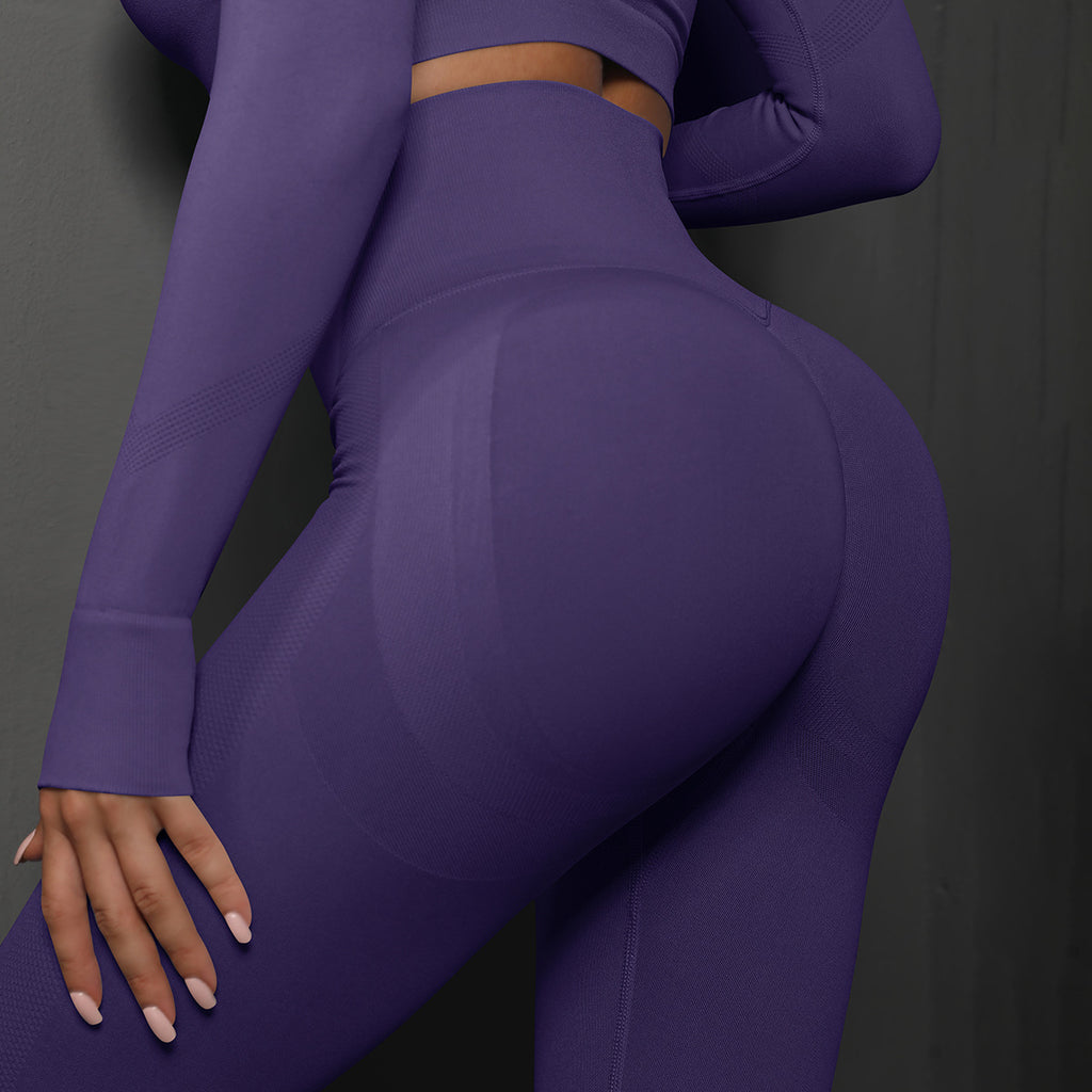 Knitted Seamless Peach Hip Skinny Yoga Pants