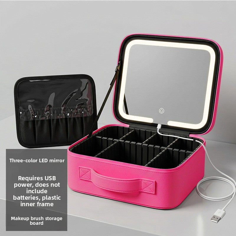 LED Lighted Makeup Bag with Mirror
