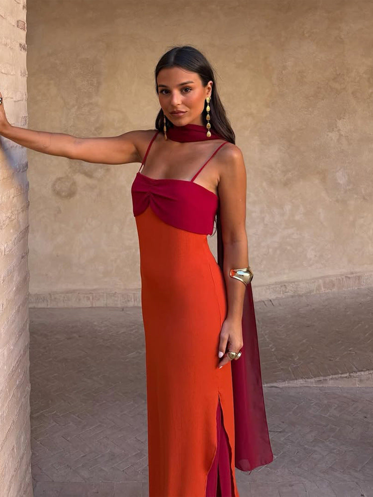 Figure-hugging halter dress