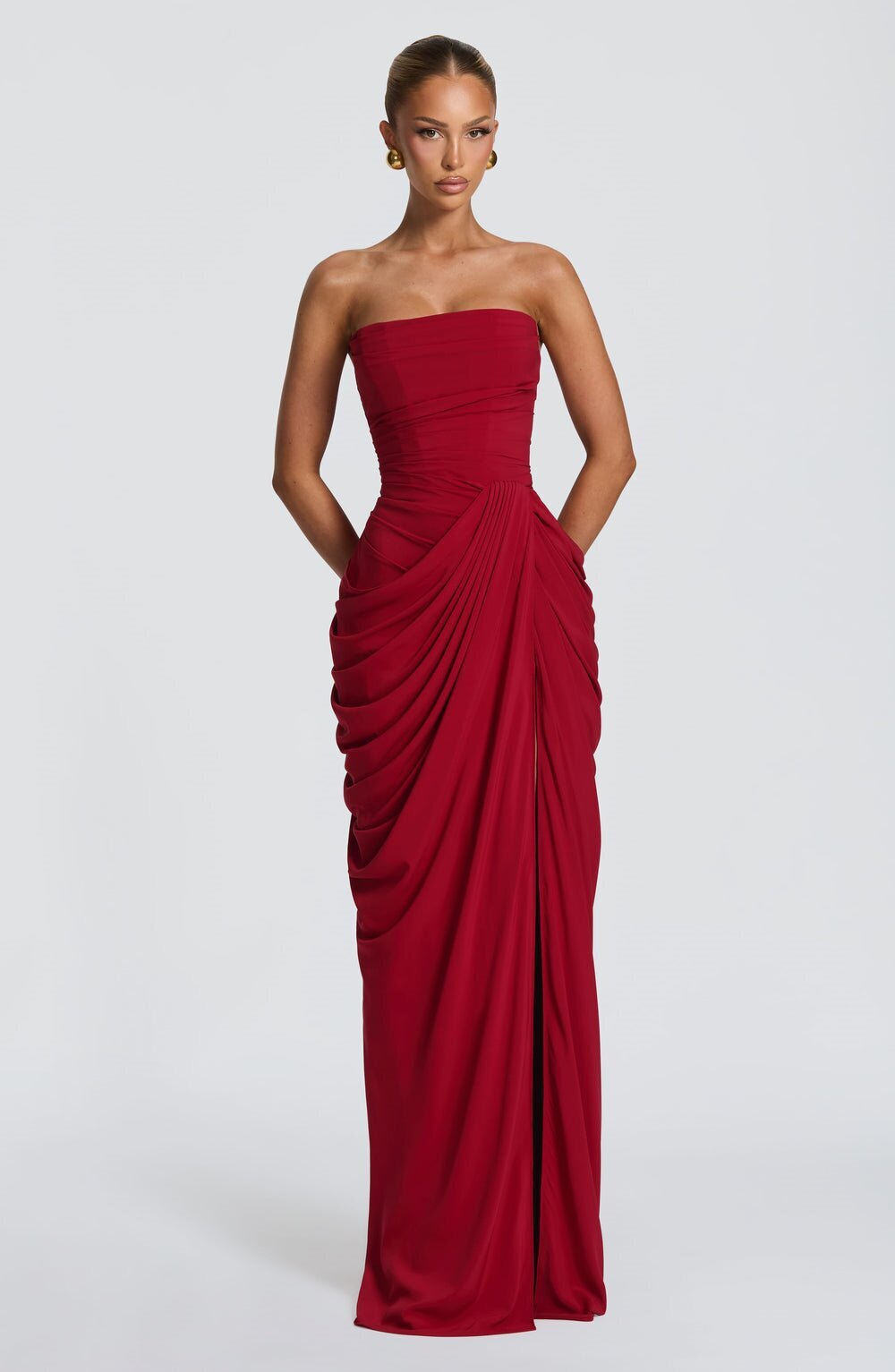 French Style Lace Trim Backless Dress