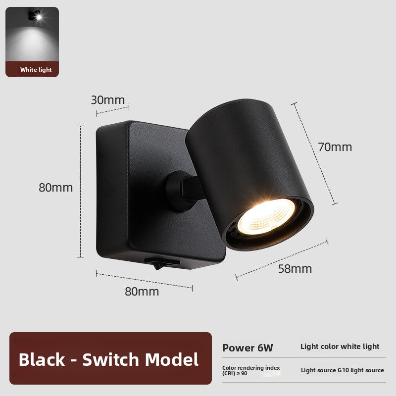 Hotel recessed wall-mounted spotlights