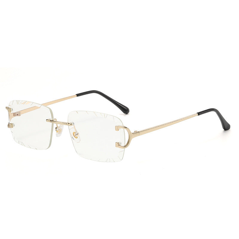 Square Rimless Polarized Sunglasses UV Protection