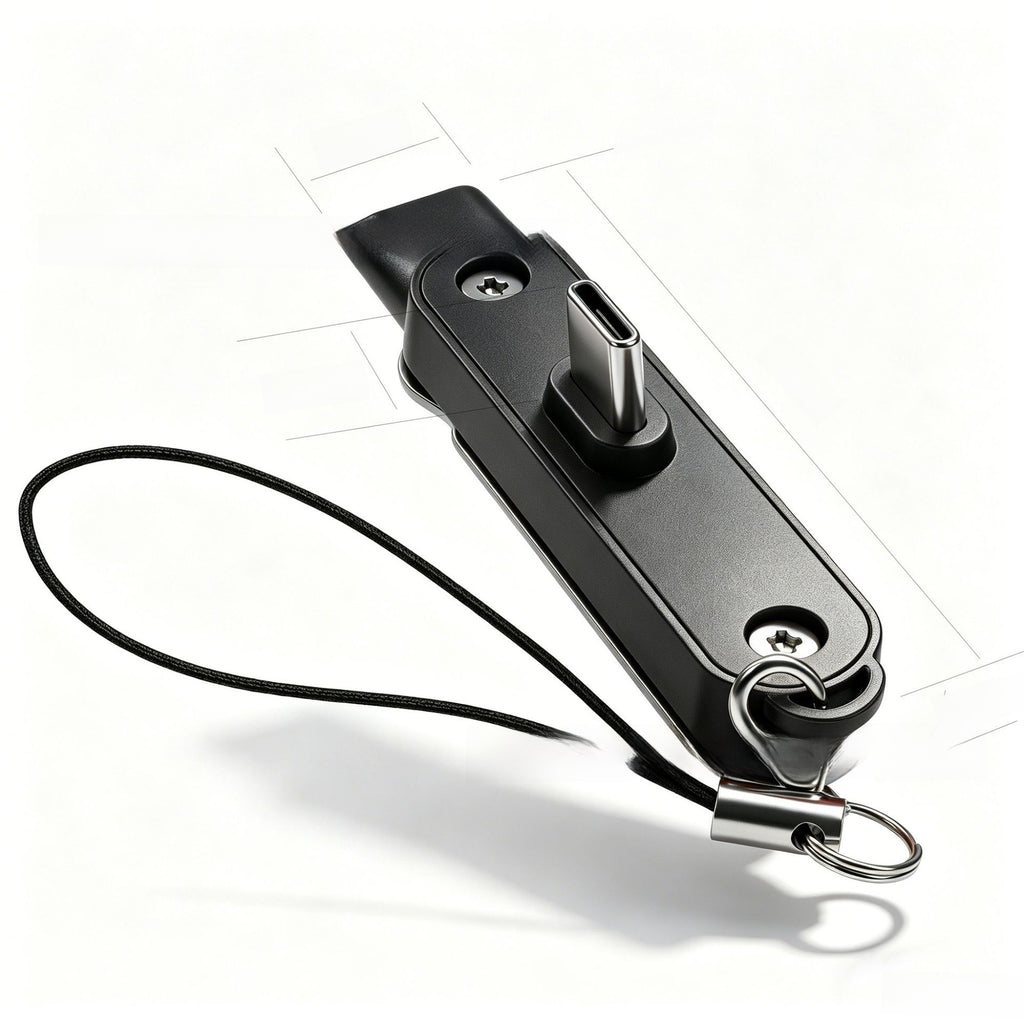 Foldable Type C Phone Holder Charging Adapter