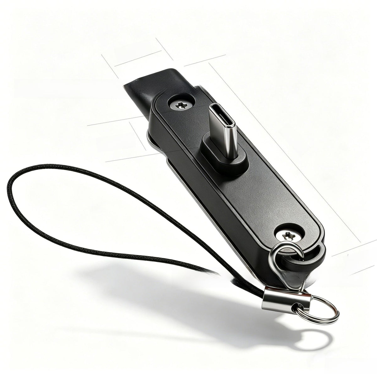 Foldable Type C Phone Holder Charging Adapter