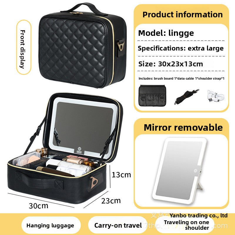 Cosmetic Organizer with LED Mirror
