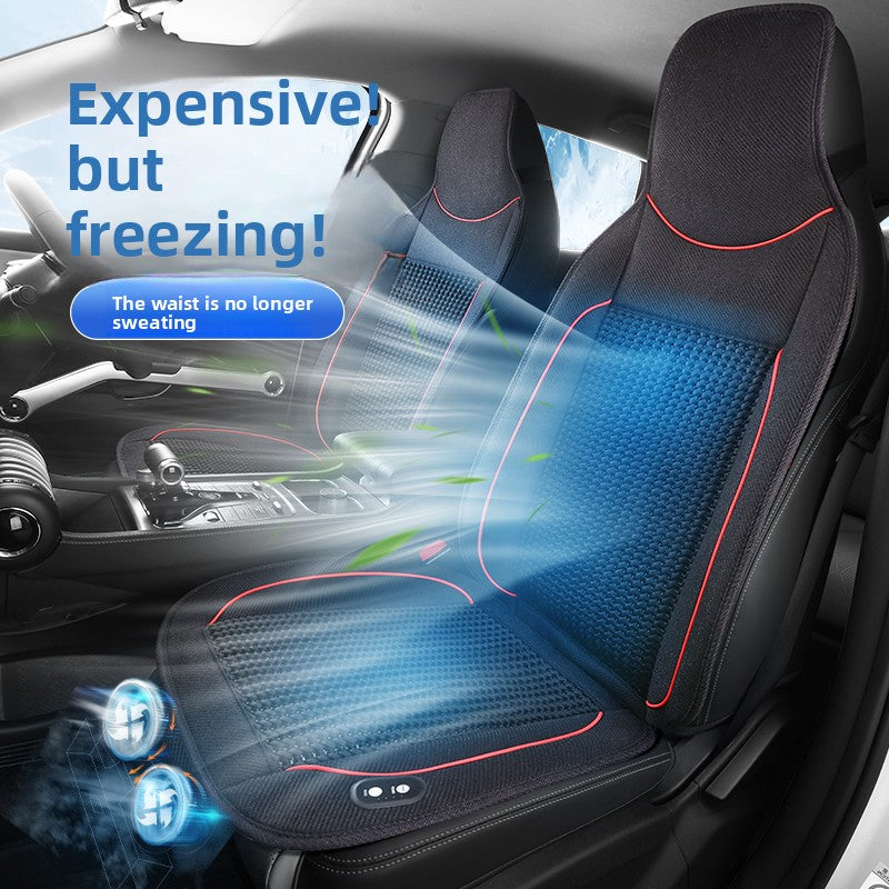 Ventilated Massage Car Seat Cushion with Cooling Function