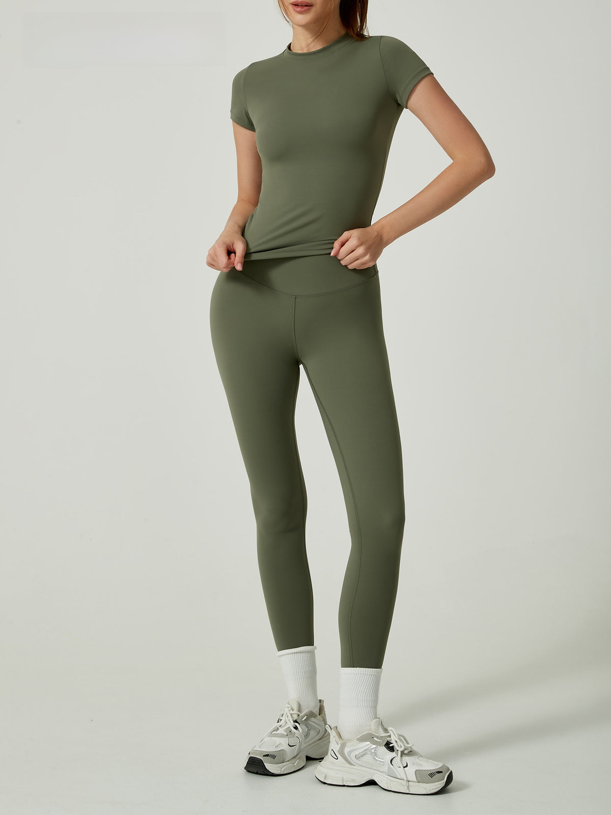 Womens Quick Dry Yoga Pilates Outfit Set