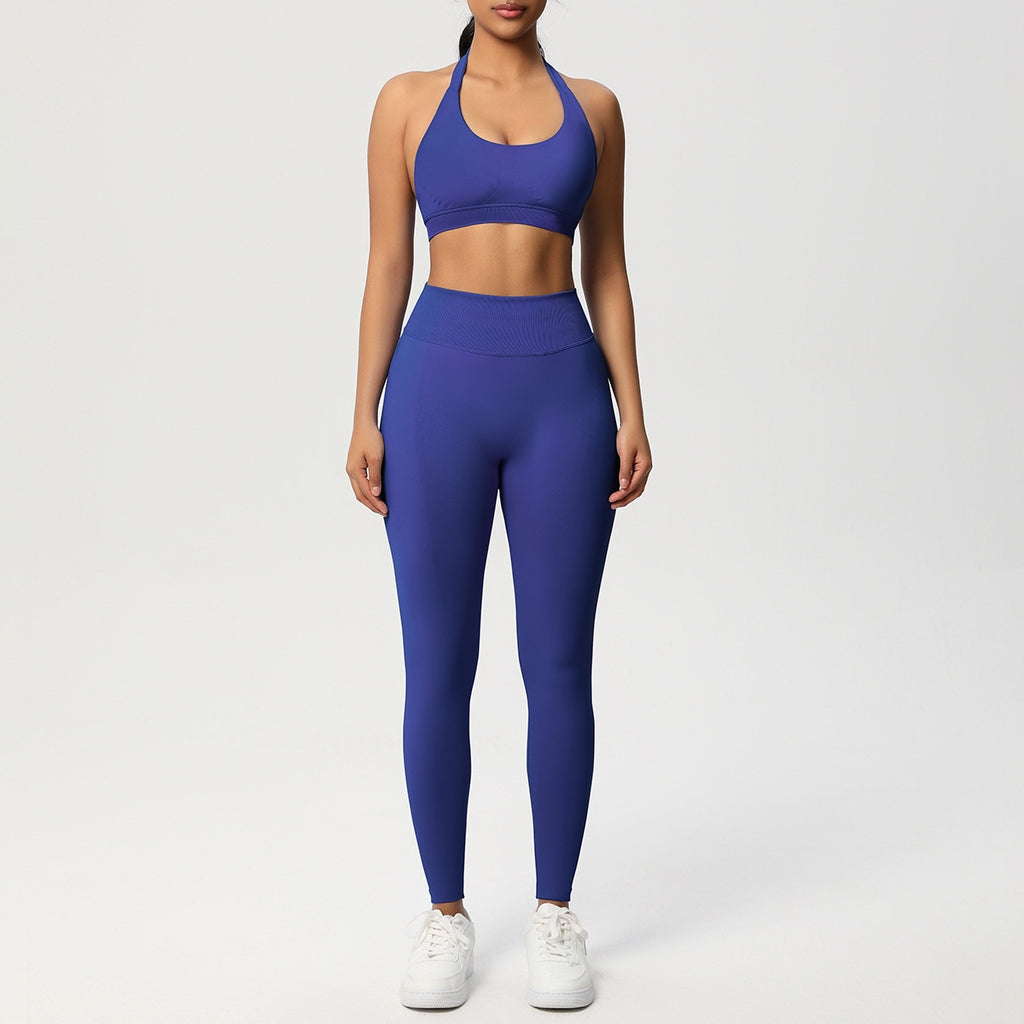 Seamless Solid Color Knitted Yoga Wear