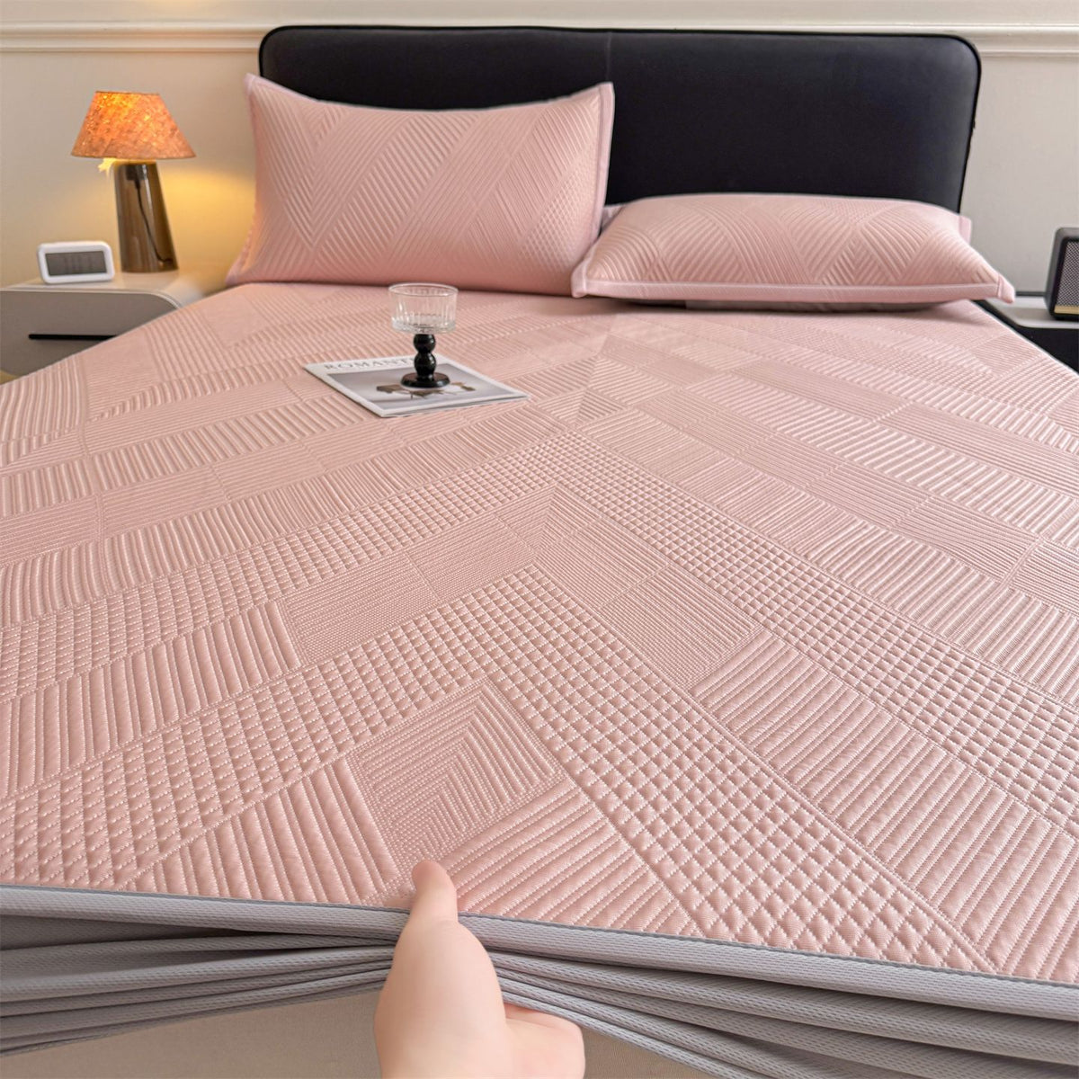 Cooling Ice Silk Bed Mat Set