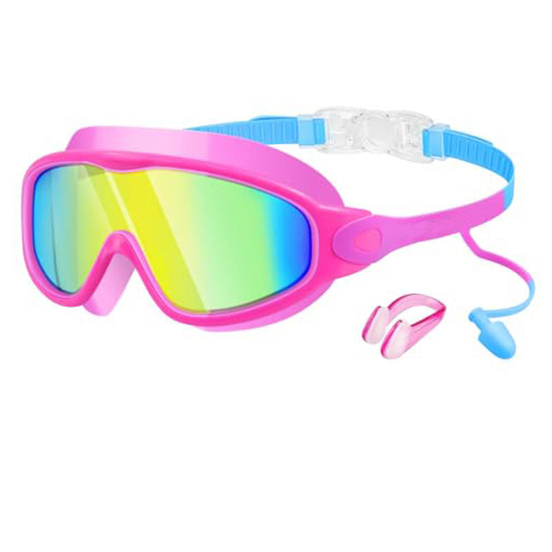 Childrens Anti-Fog Swimming Goggles with Nose Cover