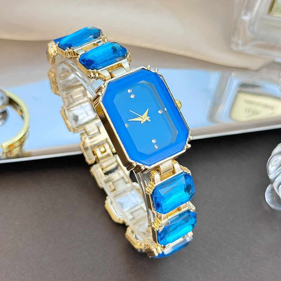 Gemstone Square Ladies Quartz Watch