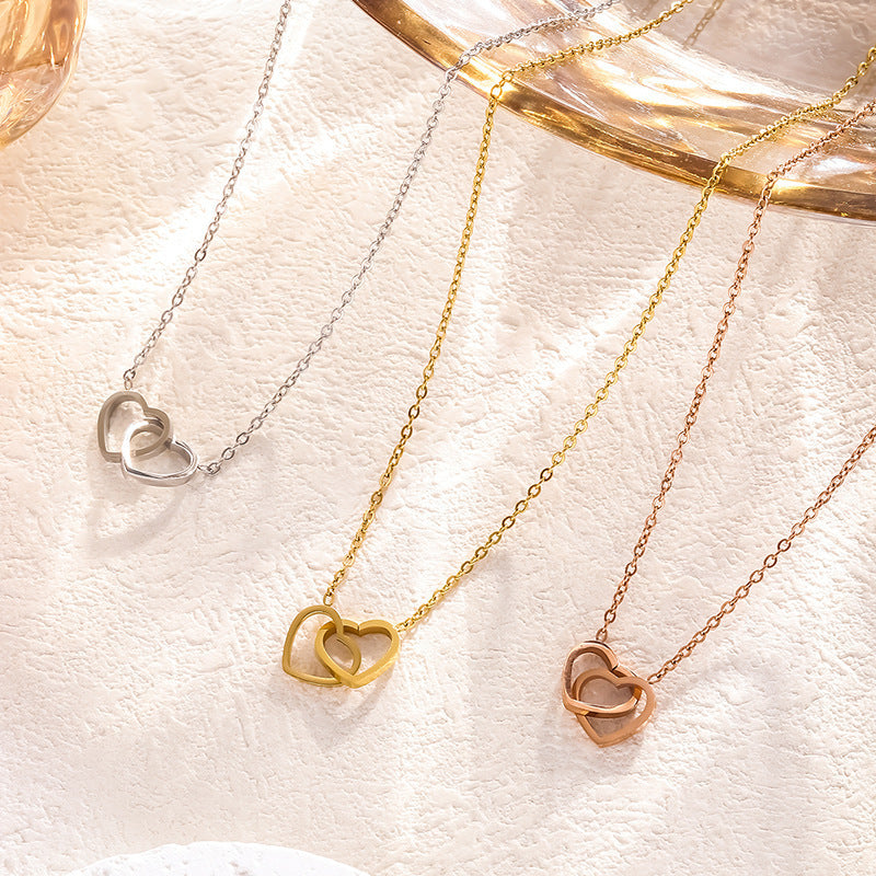 Simple Heart Shape Titanium Steel Necklace