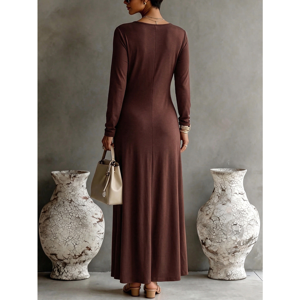 Plus Size Long Sleeve Formal Bodycon Dress