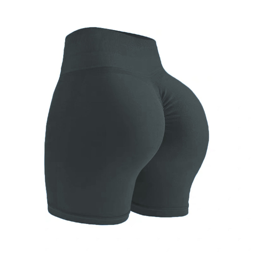 Seamless Knitted High-Waist Fitness Shorts