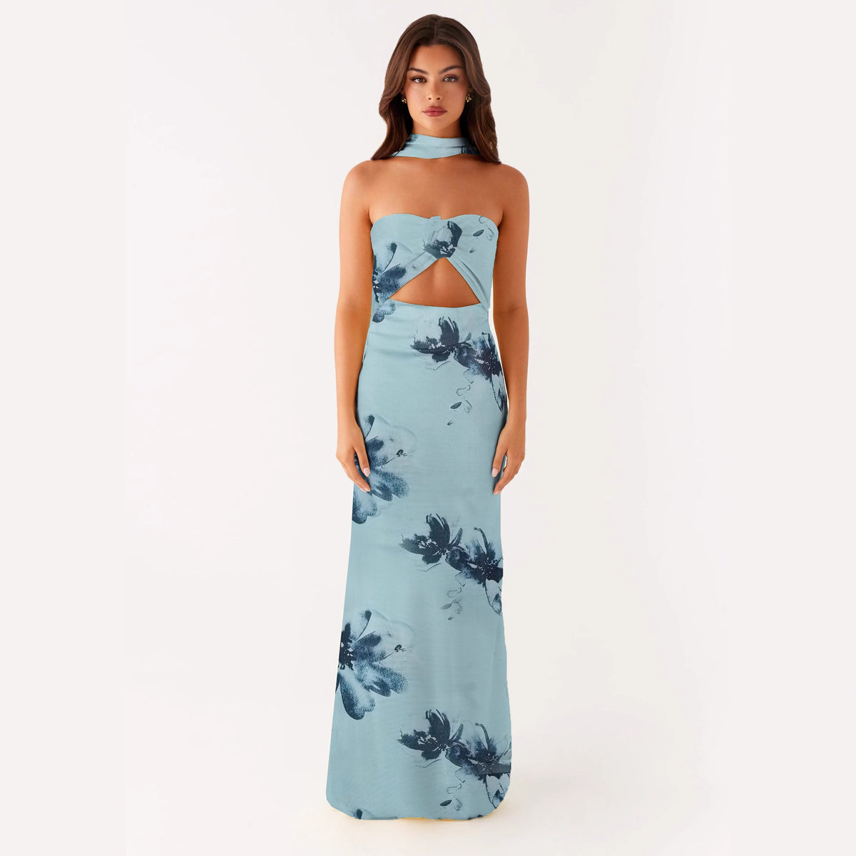 Floral Cut Out Backless Summer Dress