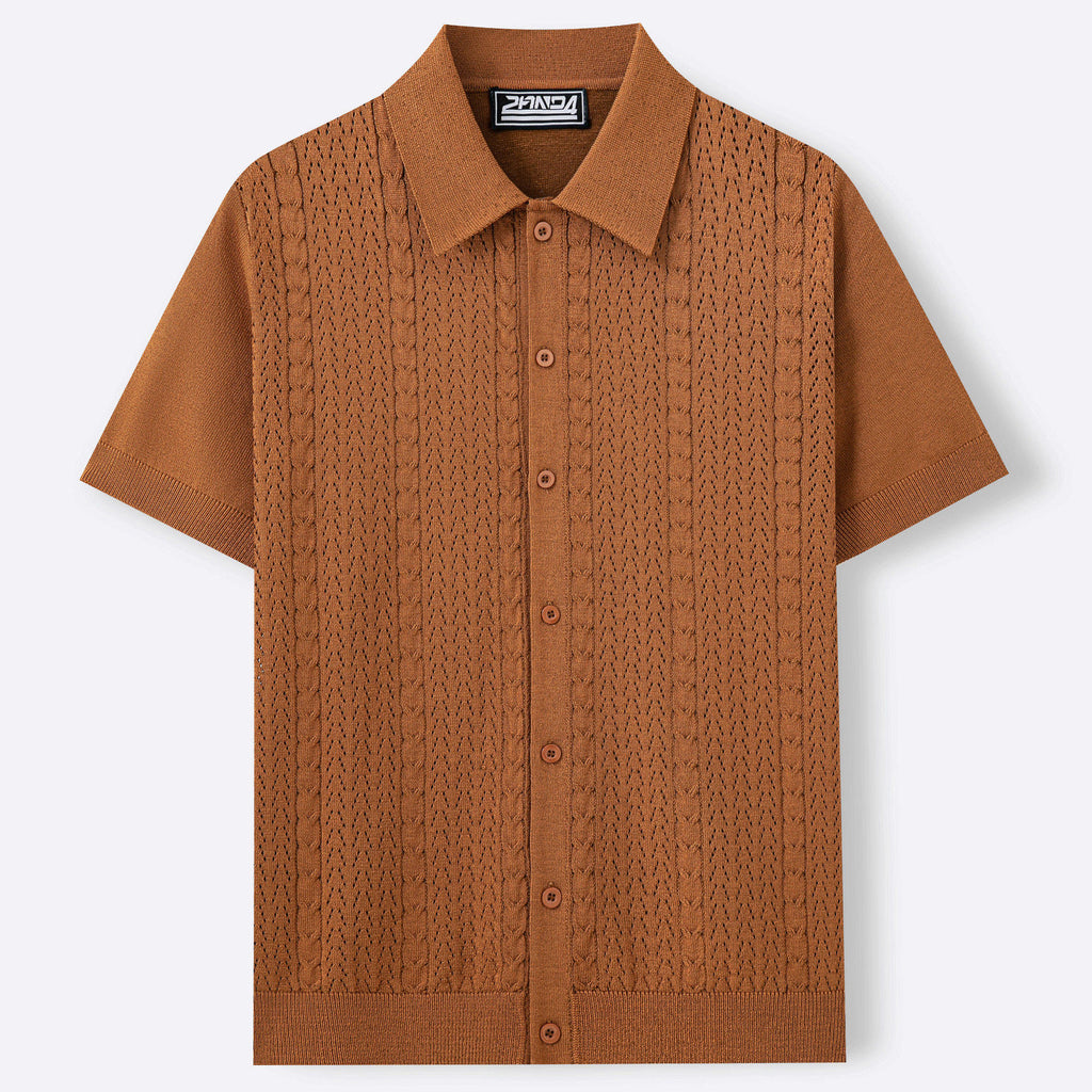 Short-sleeve knitted top
