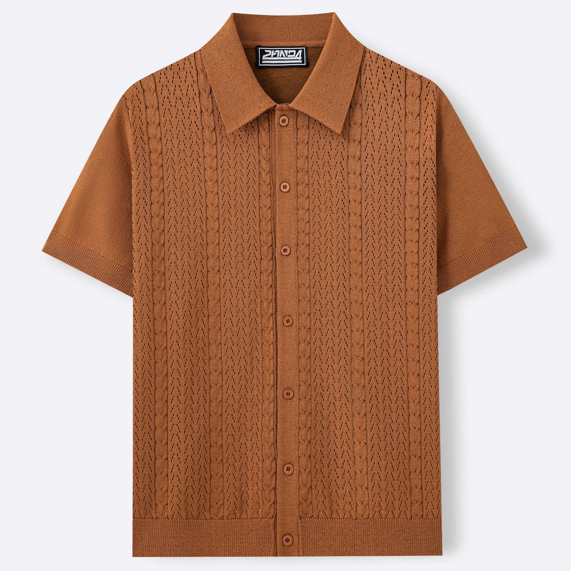 Short-sleeve knitted top
