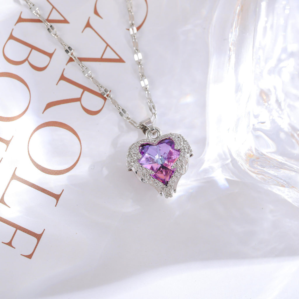 Women's Luxury Blue Crystal Necklace